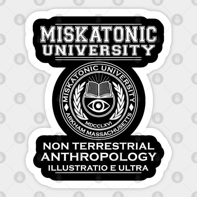 Miskatonic University Sticker by Duckfieldsketchbook01